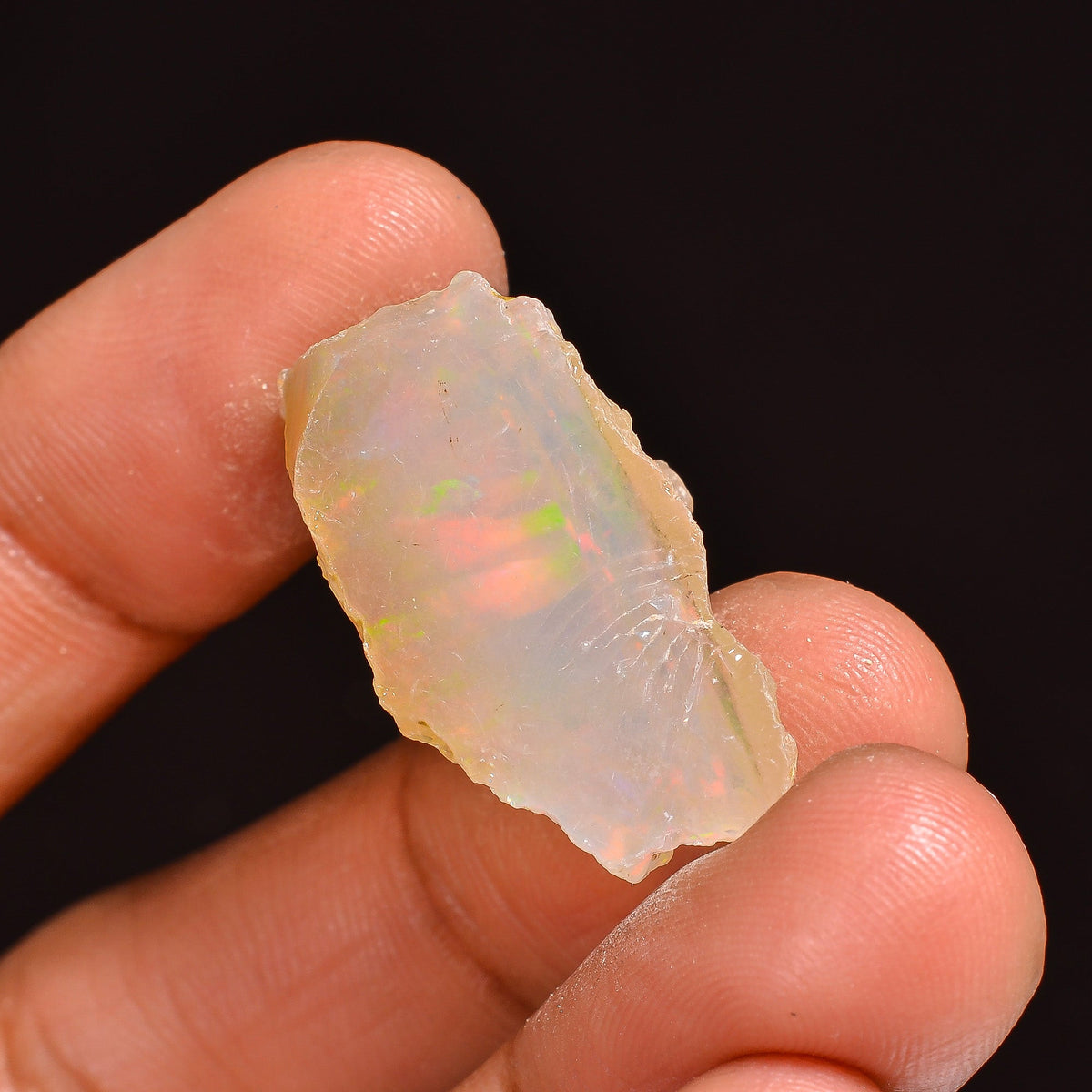 Classic Top Grade Quality 100% Natural Welo Fire Ethiopian Opal Fancy Rough Loose Gemstone For Making Jewelry 25X15X11 MM 18.00 Cts. KR63-55 Sunkarton