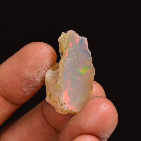 Classic Top Grade Quality 100% Natural Welo Fire Ethiopian Opal Fancy Rough Loose Gemstone For Making Jewelry 25X15X11 MM 18.00 Cts. KR63-55 Sunkarton