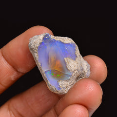 Dazzling Top Grade Quality 100% Natural Welo Fire Ethiopian Opal Fancy Rough Loose Gemstone For Making Jewelry 26X19X15 MM 32.00 Cts KR63-56 Sunkarton