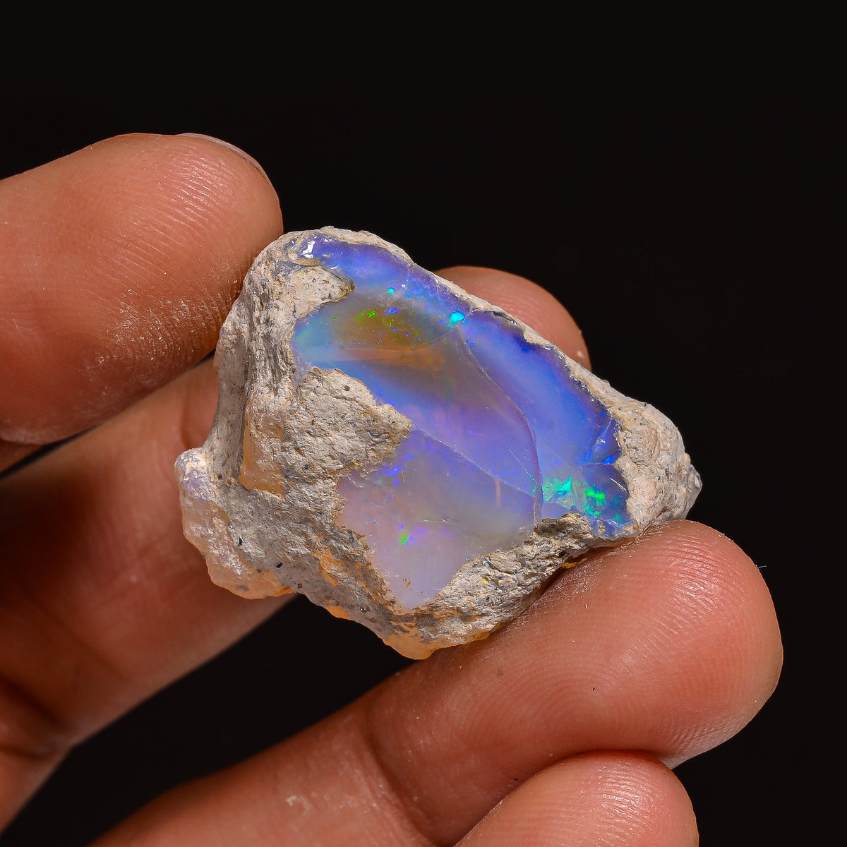 Dazzling Top Grade Quality 100% Natural Welo Fire Ethiopian Opal Fancy Rough Loose Gemstone For Making Jewelry 26X19X15 MM 32.00 Cts KR63-56 Sunkarton