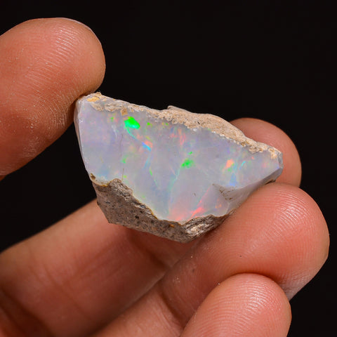 Excellent Top Grade Quality 100% Natural Welo Fire Ethiopian Opal Fancy Rough Loose Gemstone For Making Jewelry 27X17X14MM 24.00 Cts KR63-57 Sunkarton