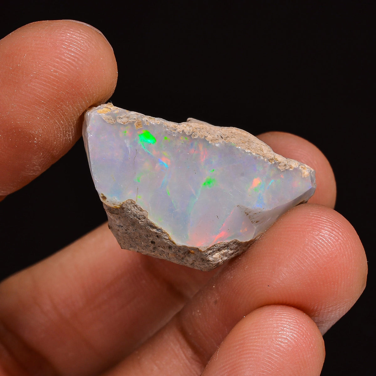 Excellent Top Grade Quality 100% Natural Welo Fire Ethiopian Opal Fancy Rough Loose Gemstone For Making Jewelry 27X17X14MM 24.00 Cts KR63-57 Sunkarton