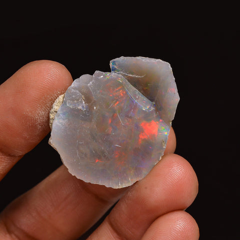 Exclusive Top Grade Quality 100% Natural Welo Fire Ethiopian Opal Fancy Rough Loose Gemstone For Making Jewelry 28X24X13MM 30.00 Cts KR63-58 Sunkarton