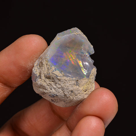 Exclusive Top Grade Quality 100% Natural Welo Fire Ethiopian Opal Fancy Rough Loose Gemstone For Making Jewelry 28X24X13MM 30.00 Cts KR63-58 Sunkarton