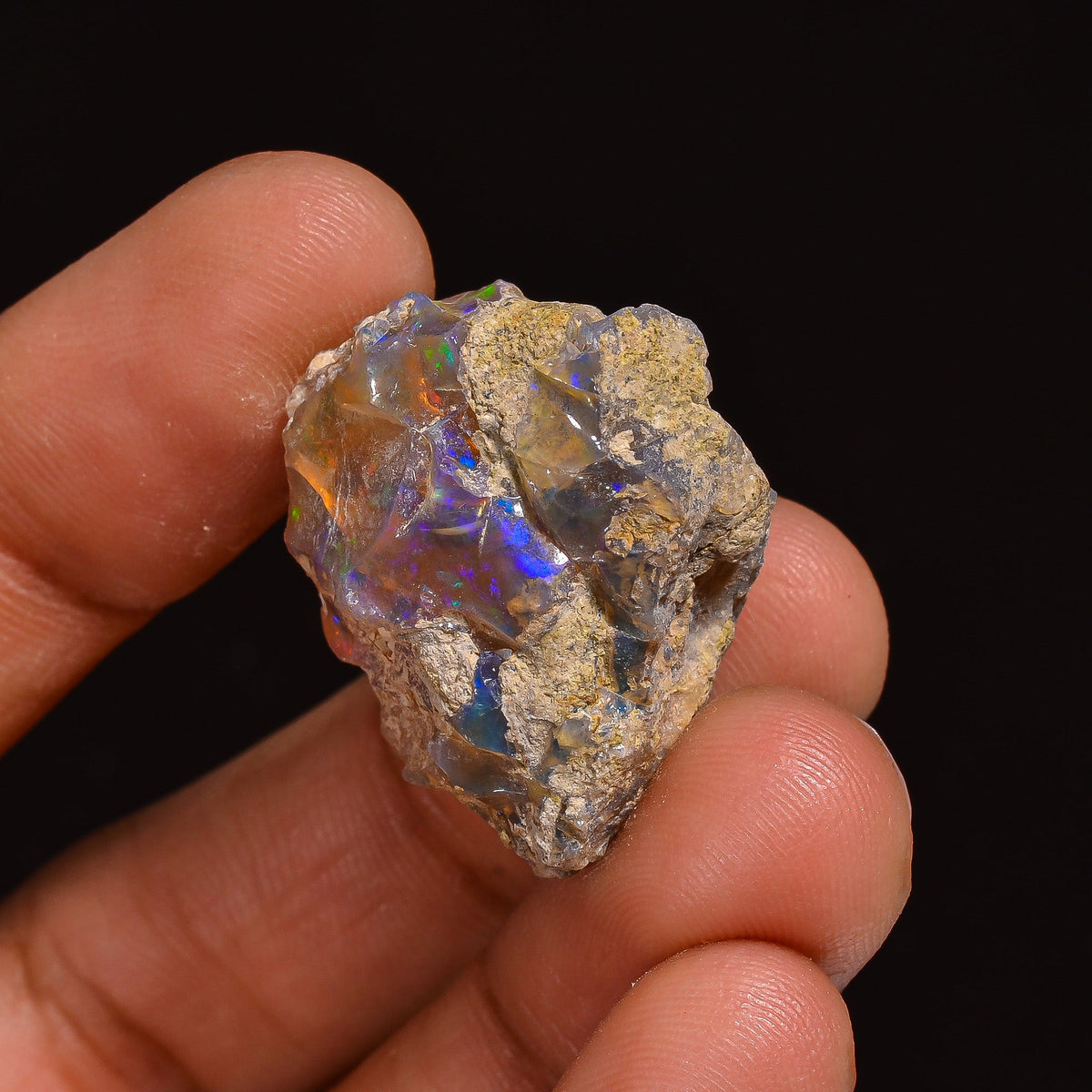 Elegant Top Grade Quality 100% Natural Welo Fire Ethiopian Opal Fancy Rough Loose Gemstone For Making Jewelry 24X20X14 MM 35.00 Cts. KR63-59 Sunkarton