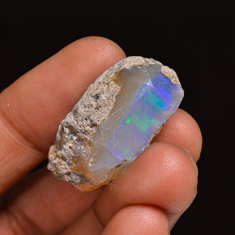 Fabulous Top Grade Quality 100% Natural Welo Fire Ethiopian Opal Fancy Rough Loose Gemstone For Making Jewelry 27X15X14 MM 27.50 Cts KR63-60 Sunkarton