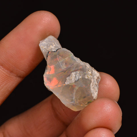 Gorgeous Top Grade Quality 100% Natural Welo Fire Ethiopian Opal Fancy Rough Loose Gemstone For Making Jewelry 28X21X11 MM 27.00 Cts KR63-62 Sunkarton