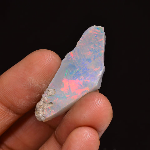 Immaculate Top Grade Quality 100% Natural Welo Fire Ethiopian Opal Fancy Rough Loose Gemstone For Making Jewelry 35X15X8MM 15.00 Cts KR63-63 Sunkarton