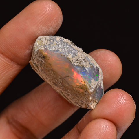Incredible Top Grade Quality 100% Natural Welo Fire Ethiopian Opal Fancy Rough Loose Gemstone For Making Jewelry 30X28X14MM 52.50 Cts KR6364 Sunkarton