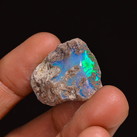 Mind Blowing Top Grade Quality 100% Natural Welo Fire Ethiopian Opal Rough Loose Gemstone For Making Jewelry 24X19X15 MM 29.00 Cts. KR63-66 Sunkarton