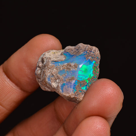 Mind Blowing Top Grade Quality 100% Natural Welo Fire Ethiopian Opal Rough Loose Gemstone For Making Jewelry 24X19X15 MM 29.00 Cts. KR63-66 Sunkarton