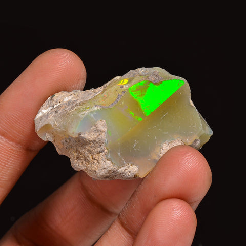 Outstanding Top Grade Quality 100% Natural Welo Fire Ethiopian Opal Rough Loose Gemstone For Making Jewelry 36X27X20 MM 70.00 Cts. KR63-67 Sunkarton
