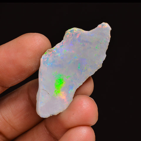 Splendid Top Grade Quality 100% Natural Welo Fire Ethiopian Opal Fancy Rough Loose Gemstone For Making Jewelry 37X18X7 MM 15.00 Cts. KR63-68 Sunkarton