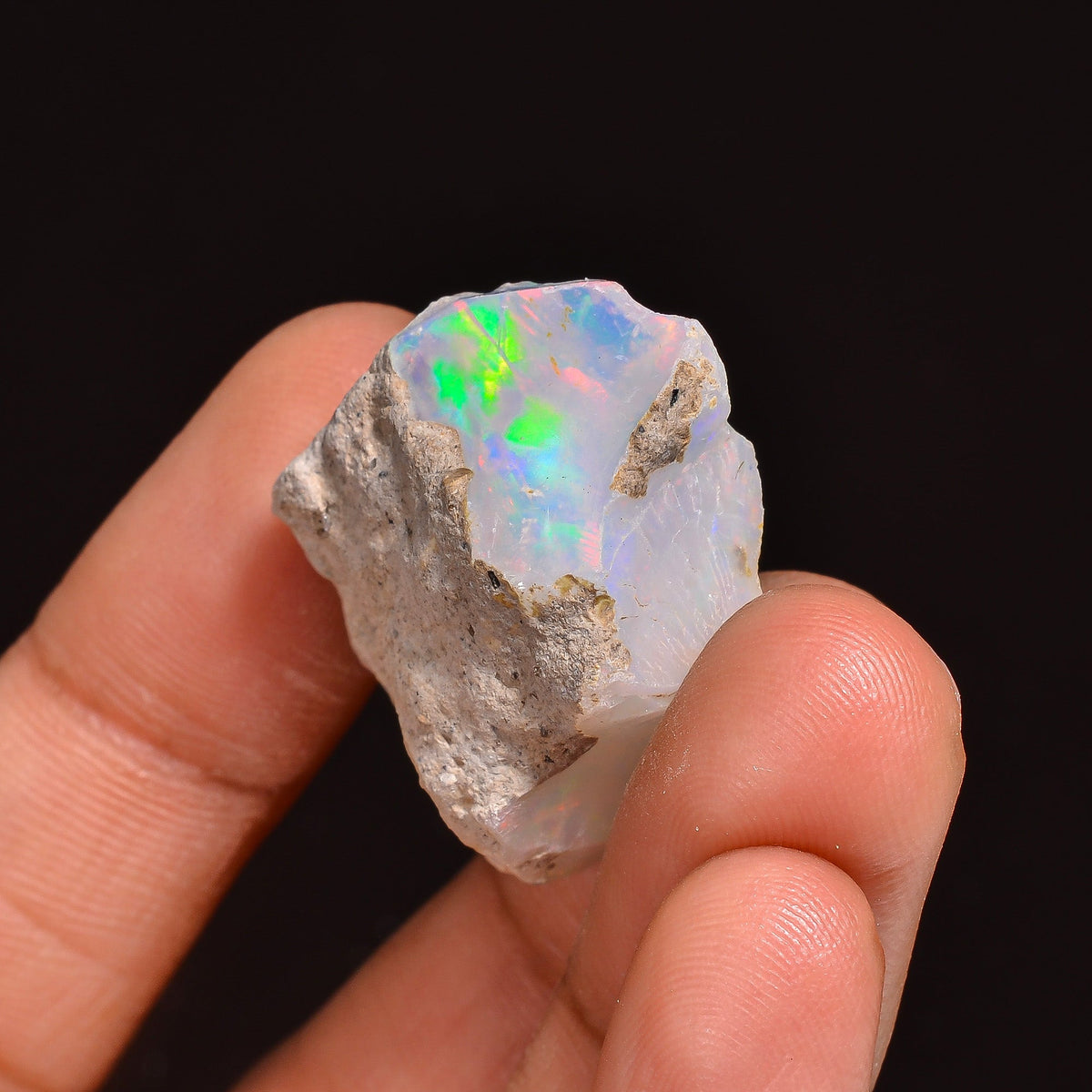 Supreme Top Grade Quality 100% Natural Welo Fire Ethiopian Opal Fancy Rough Loose Gemstone For Making Jewelry 29X21X13 MM 32.00 Cts. KR63-71 Sunkarton
