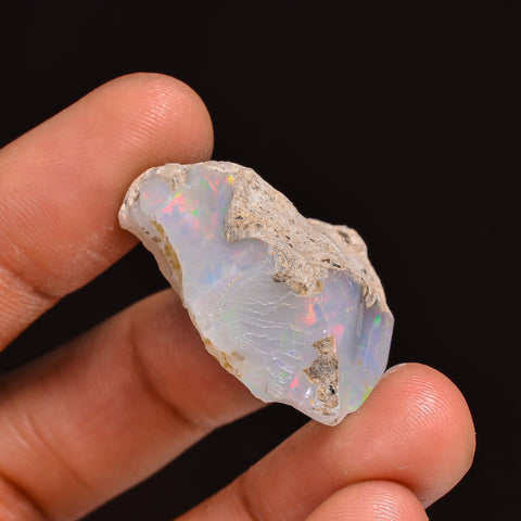 Supreme Top Grade Quality 100% Natural Welo Fire Ethiopian Opal Fancy Rough Loose Gemstone For Making Jewelry 29X21X13 MM 32.00 Cts. KR63-71 Sunkarton