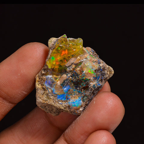Tempting Top Grade Quality 100% Natural Welo Fire Ethiopian Opal Fancy Rough Loose Gemstone For Making Jewelry 29X23X11 MM 36.00 Cts KR63-72 Sunkarton
