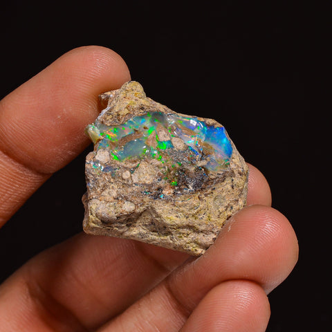 Tempting Top Grade Quality 100% Natural Welo Fire Ethiopian Opal Fancy Rough Loose Gemstone For Making Jewelry 29X23X11 MM 36.00 Cts KR63-72 Sunkarton