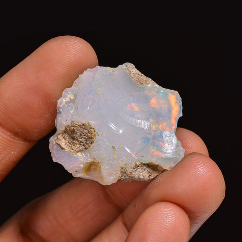 Terrific Top Grade Quality 100% Natural Welo Fire Ethiopian Opal Fancy Rough Loose Gemstone For Making Jewelry 26X23X14 MM 25.50 Cts KR63-73 Sunkarton