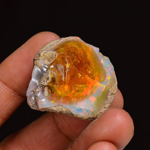 Wonderful Top Grade Quality 100% Natural Welo Fire Ethiopian Opal Fancy Rough Loose Gemstone For Making Jewelry 28X26X18MM 53.50 Cts KR63-75 Sunkarton