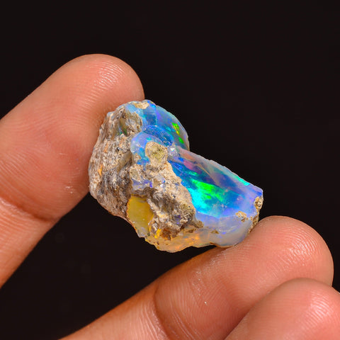 Amazing Top Grade Quality 100% Natural Welo Fire Ethiopian Opal Fancy Rough Loose Gemstone For Making Jewelry 24X14X11 MM 14.00 Cts. KR63-76 Sunkarton