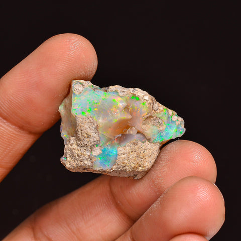 Attractive Top Grade Quality 100% Natural Welo Fire Ethiopian Opal Fancy Rough Loose Gemstone For Making Jewelry 25X20X12MM 23.00 Cts KR6377 Sunkarton
