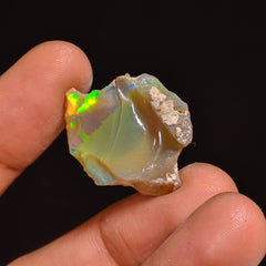 Awesome Top Grade Quality 100% Natural Welo Fire Ethiopian Opal Fancy Rough Loose Gemstone For Making Jewelry 24X19X8 MM 15.00 Cts. KR63-78 Sunkarton