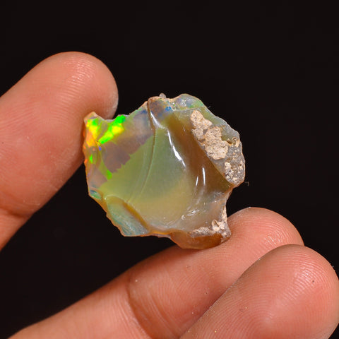 Awesome Top Grade Quality 100% Natural Welo Fire Ethiopian Opal Fancy Rough Loose Gemstone For Making Jewelry 24X19X8 MM 15.00 Cts. KR63-78 Sunkarton