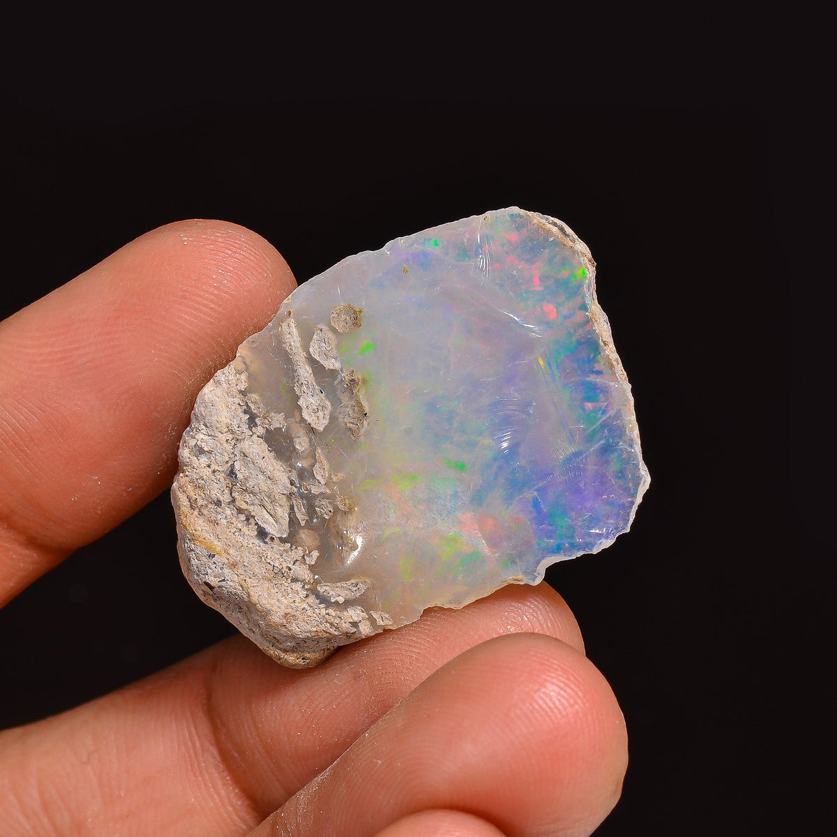 Classic Top Grade Quality 100% Natural Welo Fire Ethiopian Opal Fancy Rough Loose Gemstone For Making Jewelry 31X22X7 MM 19.00 Cts. KR63-80 Sunkarton