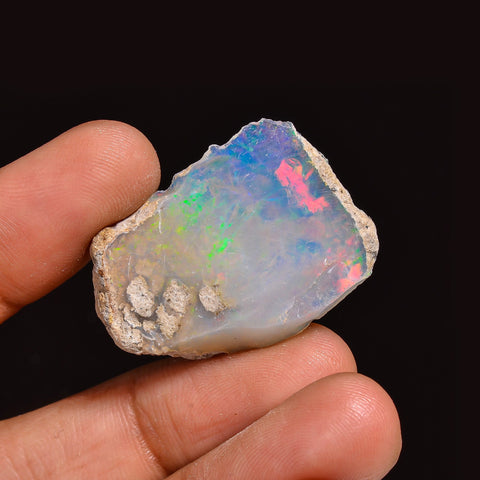 Classic Top Grade Quality 100% Natural Welo Fire Ethiopian Opal Fancy Rough Loose Gemstone For Making Jewelry 31X22X7 MM 19.00 Cts. KR63-80 Sunkarton