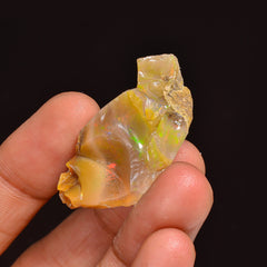 Excellent Top Grade Quality 100% Natural Welo Fire Ethiopian Opal Fancy Rough Loose Gemstone For Making Jewelry 34X18X17MM 33.50 Cts KR63-82 Sunkarton