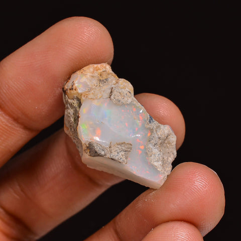 Exclusive Top Grade Quality 100% Natural Welo Fire Ethiopian Opal Fancy Rough Loose Gemstone For Making Jewelry 25X18X15MM 23.00 Cts KR63-83 Sunkarton