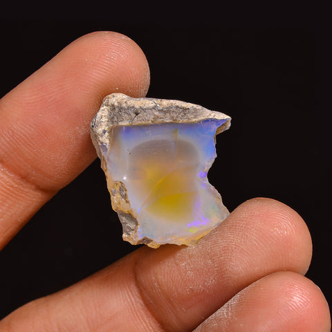 Elegant Top Grade Quality 100% Natural Welo Fire Ethiopian Opal Fancy Rough Loose Gemstone For Making Jewelry 22X18X14 MM 17.00 Cts. KR63-84 Sunkarton