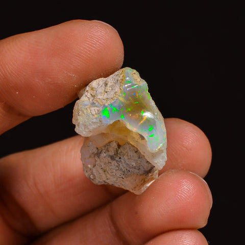 Fantastic Top Grade Quality 100% Natural Welo Fire Ethiopian Opal Fancy Rough Loose Gemstone For Making Jewelry 29X19X13MM 27.50 Cts KR63-86 Sunkarton