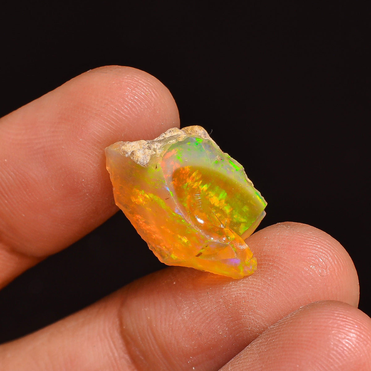 Gorgeous Top Grade Quality 100% Natural Welo Fire Ethiopian Opal Fancy Rough Loose Gemstone For Making Jewelry 18X11X9 MM 06.50 Cts. KR63-87 Sunkarton