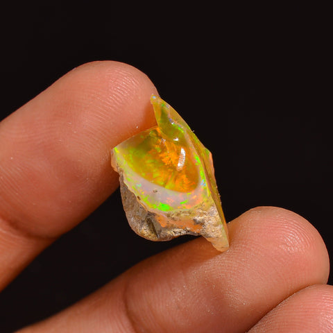 Gorgeous Top Grade Quality 100% Natural Welo Fire Ethiopian Opal Fancy Rough Loose Gemstone For Making Jewelry 18X11X9 MM 06.50 Cts. KR63-87 Sunkarton