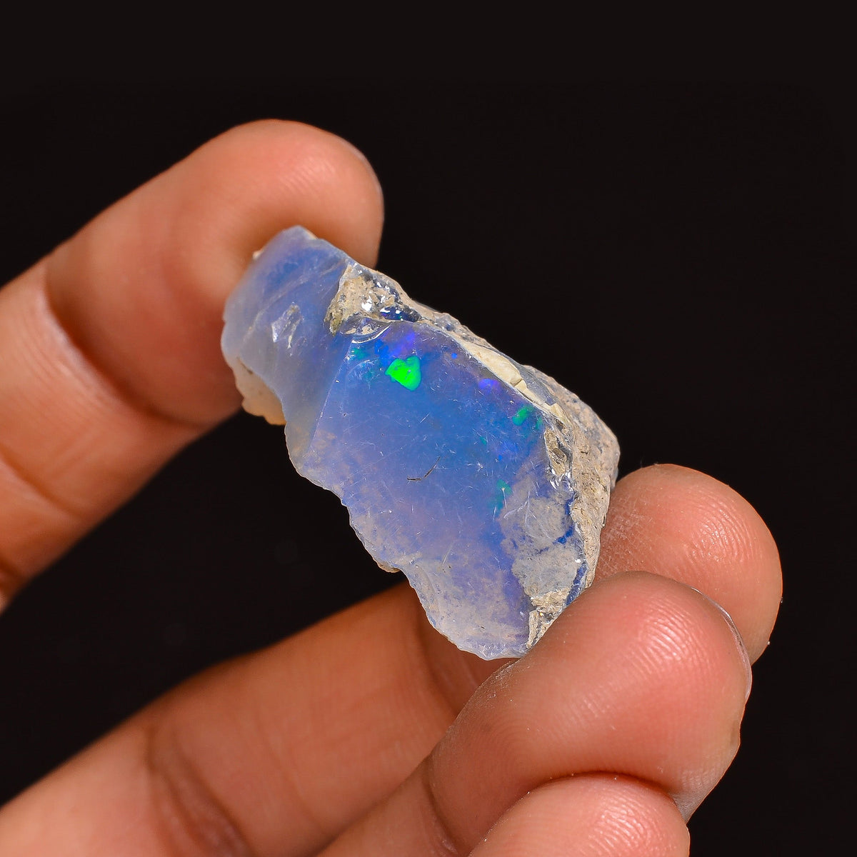 Immaculate Top Grade Quality 100% Natural Welo Fire Ethiopian Opal Fancy Rough Loose Gemstone For Making Jewelry 36X20X11MM 30.50 Cts KR6388 Sunkarton
