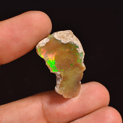 Marvellous Top Grade Quality 100% Natural Welo Fire Ethiopian Opal Fancy Rough Loose Gemstone For Making Jewelry 26X15X7MM 10.50 Cts KR63-90 Sunkarton