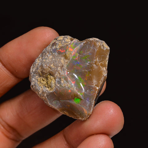 Stunning Top Grade Quality 100% Natural Welo Fire Ethiopian Opal Fancy Rough Loose Gemstone For Making Jewelry 30X28X15 MM 54.00 Cts KR63-95 Sunkarton