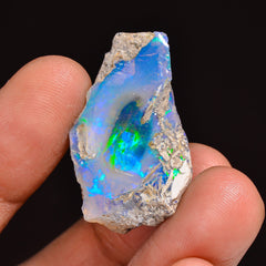Elegant Top Grade Quality 100% Natural Welo Fire Ethiopian Opal Fancy Rough Loose Gemstone For Making Jewelry 29X17X7 MM 17.00 Cts. KR63-9 Sunkarton