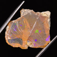 100% Natural Welo Fire Ethiopian Opal Rough Loose Gemstone 24X19X7 MM 19 Cts. Sunkarton