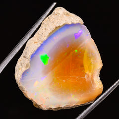 100% Natural Welo Fire Ethiopian Opal Rough Loose Gemstone 27X22X10 MM 28.5 Cts. Sunkarton