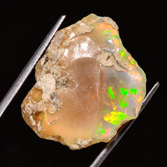 100% Natural Welo Fire Ethiopian Opal Rough Loose Gemstone 25X20X12 MM 28 Cts. Sunkarton