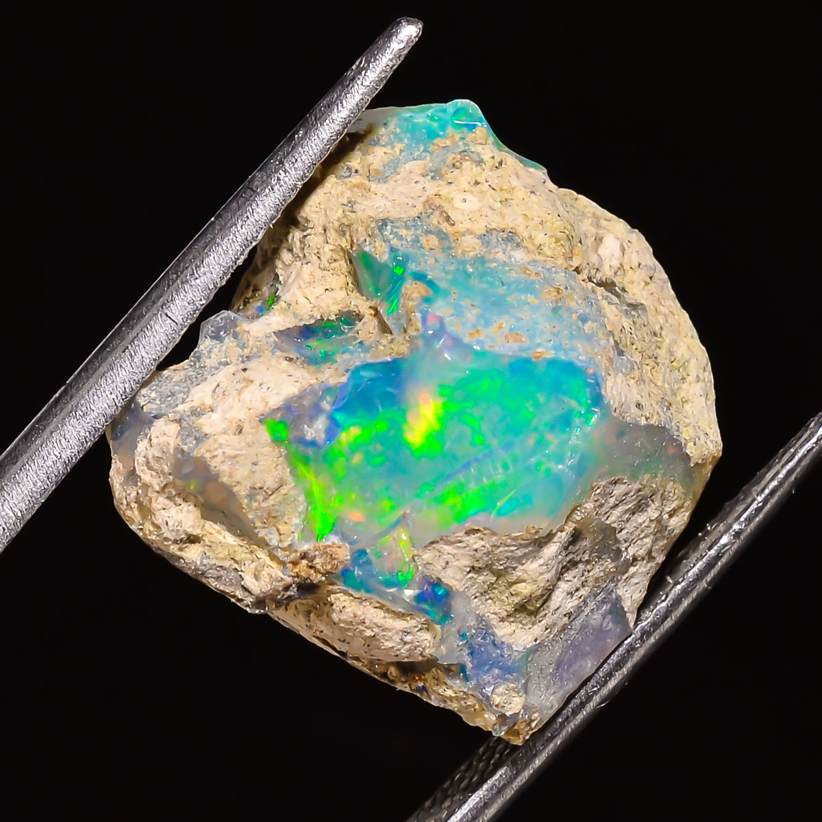 100% Natural Welo Fire Ethiopian Opal Rough Loose Gemstone 18X16X12 MM 14.5 Cts. Sunkarton