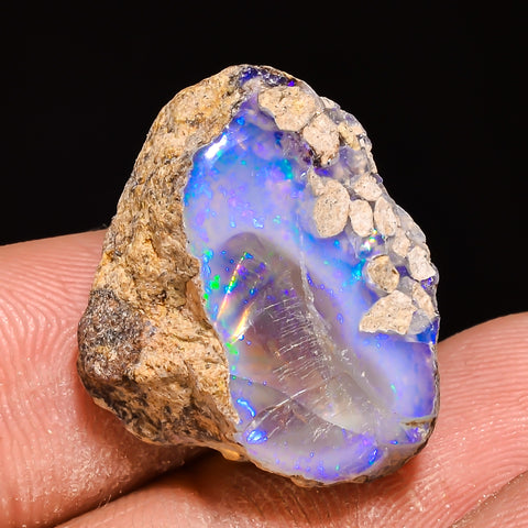 100% Natural Welo Fire Ethiopian Opal Rough Loose Gemstone 21X17X10 MM 19 Cts. Sunkarton