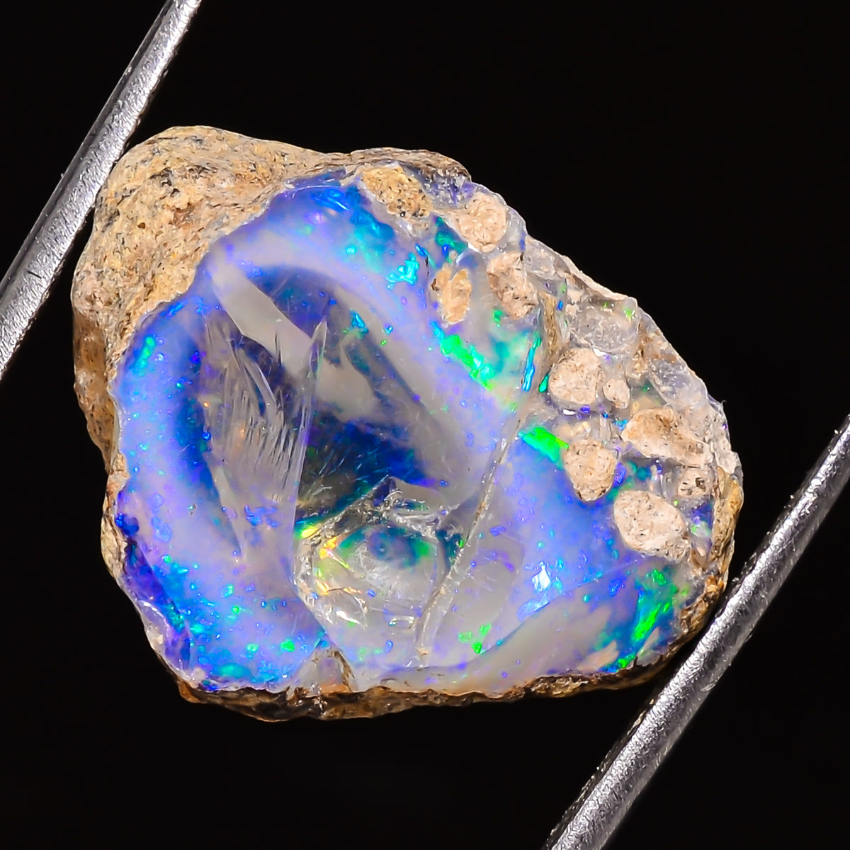 100% Natural Welo Fire Ethiopian Opal Rough Loose Gemstone 21X17X10 MM 19 Cts. Sunkarton