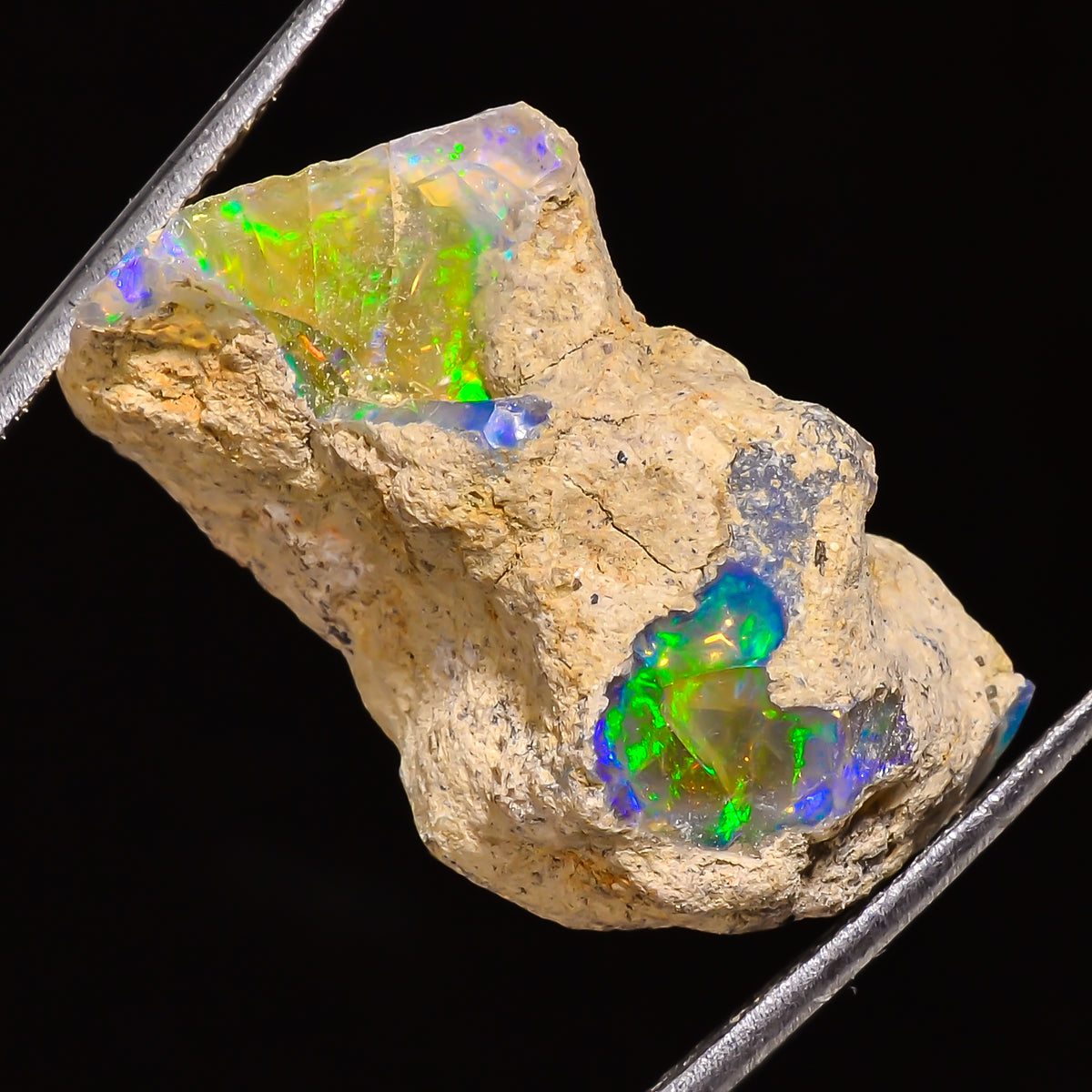 100% Natural Welo Fire Ethiopian Opal Rough Loose Gemstone 26X13X12 MM 21 Cts. Sunkarton