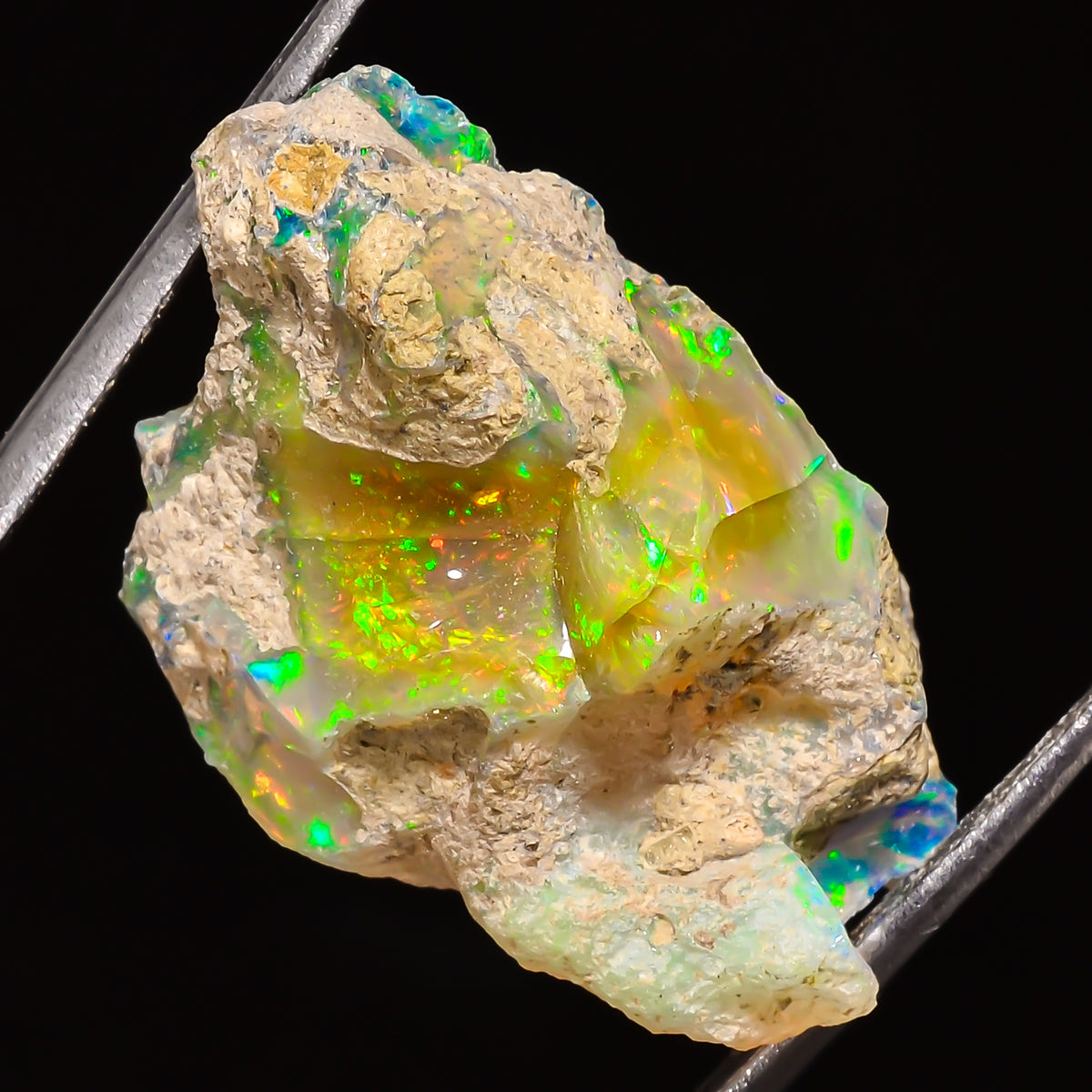 100% Natural Welo Fire Ethiopian Opal Rough Loose Gemstone 26X18X14 MM 23.5 Cts. Sunkarton