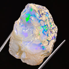 100% Natural Welo Fire Ethiopian Opal Rough Loose Gemstone 34X26X15 MM 63.5 Cts. Sunkarton