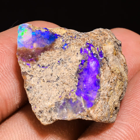 100% Natural Welo Fire Ethiopian Opal Rough Loose Gemstone 24X20X18 MM 23 Cts. Sunkarton