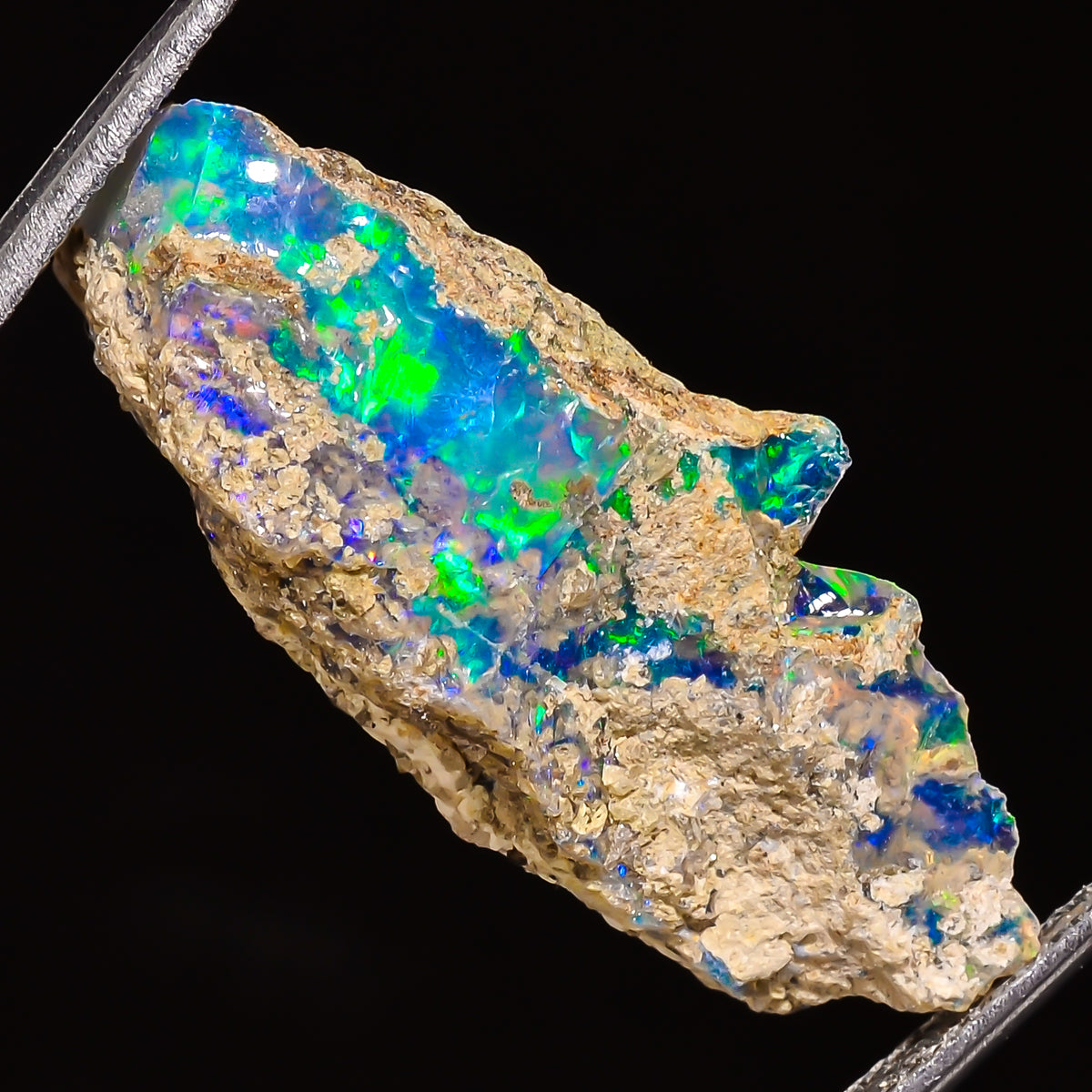 100% Natural Welo Fire Ethiopian Opal Rough Loose Gemstone 30X13X9 MM 13.5 Cts. Sunkarton
